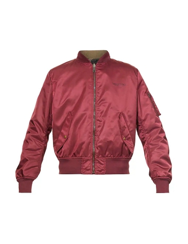 ÁO VALENTINO Reversible camouflage-print boxy-fit shell bomber jacket