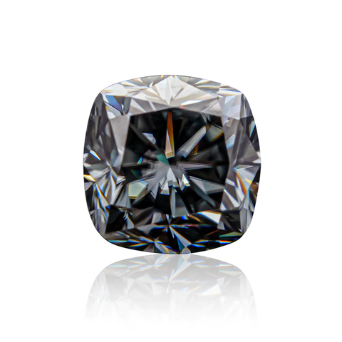 KIM CƯƠNG Cushion Cut Natural Grey Loose Moissanite Stone