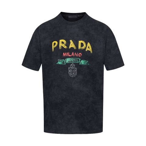 ÁO PRADA T SHIRT MÀU ĐEN UNISEX