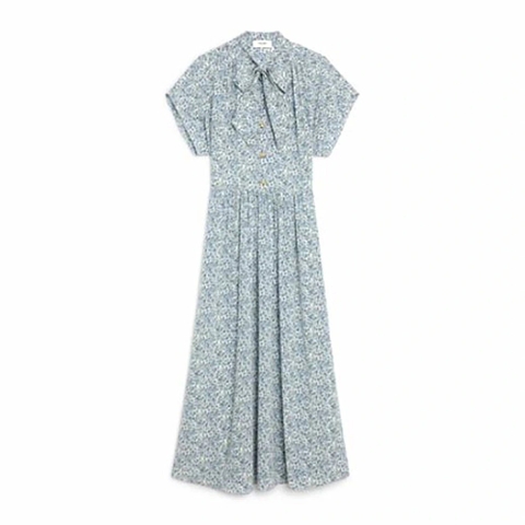 VÁY Celine Women Lavalliere Dress in Crepe DE Chine