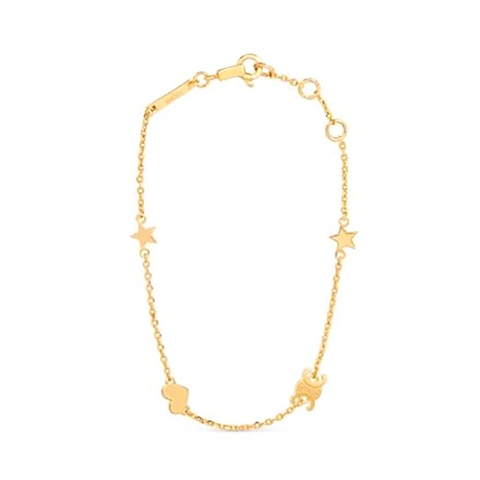 DÂY Celine Women Maillon Triomphe Multi Motifs Bracelet in Brass with Gold Finish