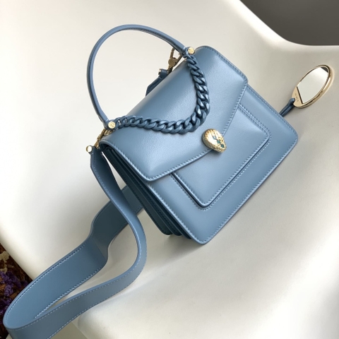 TÚI BULGARI SERPENTI FOREVER SHEEPSKIN SAPPHIRE BLUE NIAGARA HIGH CLASSY DA CỪU