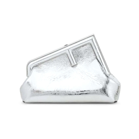 TÚI Fendi Women First Small Silver Laminated Leather Bag
