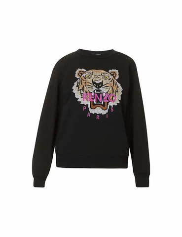 ÁO KENZO Tiger Classic brand-embroidered cotton-jersey sweatshirt