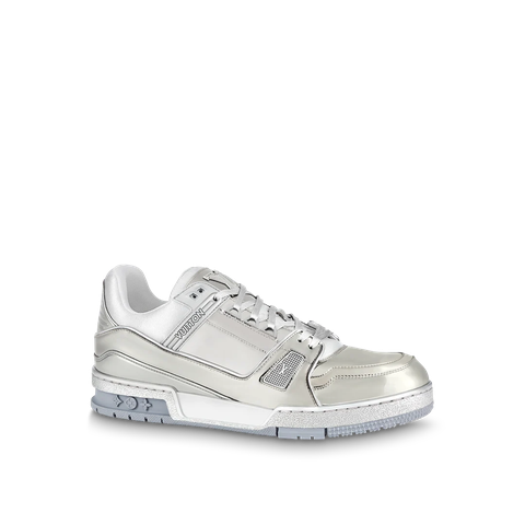 GIÀY LOUIS VUITTON LV TRAINER SNEAKER SILVER