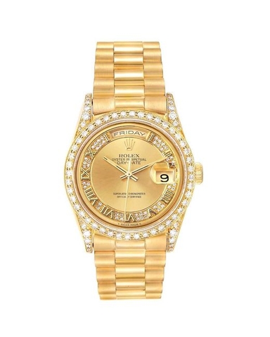 ĐỒNG HỒ ROLEX Metallic Champagne Myriad Diamonds 18k Yellow Gold President Day-dateautomatic