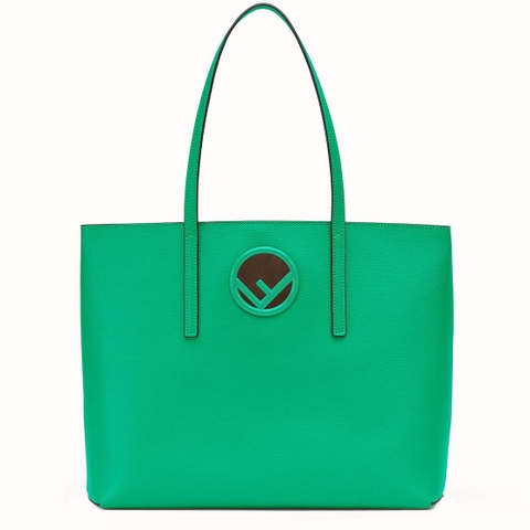 TÚI Fendi Women Leather Logo Shopper Bag-Green