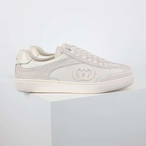 GIÀY GUCCI LIDO SUEDE LEATHER ALL WHITE