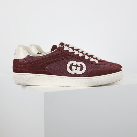 GIÀY GUCCI LIDO SUEDE LEATHER ALL MAROON
