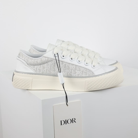 GIÀY DIOR B33 SUEDE OBLIQUE GREY AND WHITE