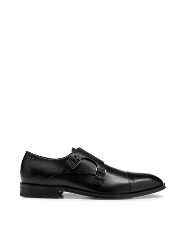 GIÀY BOSS Double-strap leather monk shoes