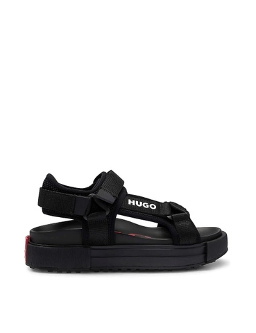 DÉP SANDAL HUGO Logo-print chunky-sole woven sandals