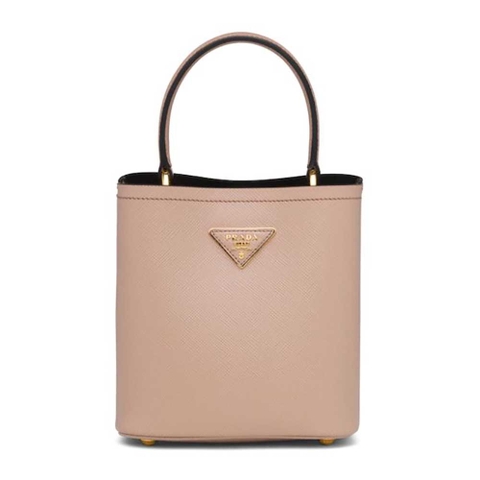 TÚI Prada Saffiano Leather Prada Panier Bag-Sandy