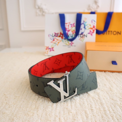 DÂY LƯNG LOUIS VUITTON RED GREEN ARMY MONOGRAM LEATHER Khóa bạc