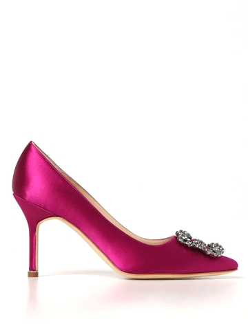 GIÀY MANOLO BLAHNIK Pink satin pumps shoes
