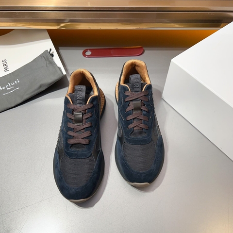 GIÀY BERLUTI SPORT BLACK HANDMADE TOP QUALITY SHOES AAA