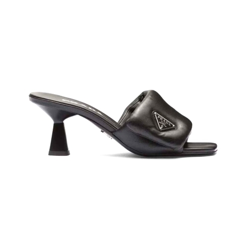 DÉP PRADA Soft Padded Nappa Sandals-Black