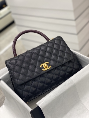 TÚI CHANEL COCO HANDLE BLACK CAVIAR DA HAAS 28