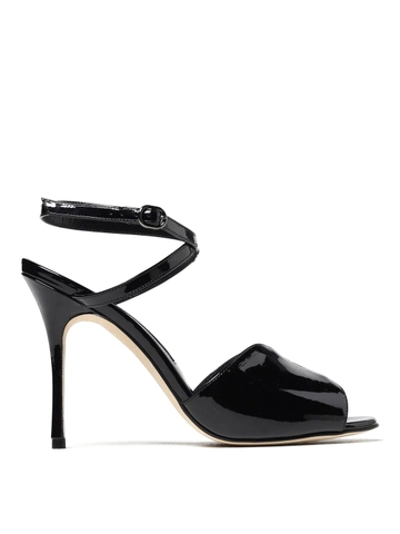 GIÀY MANOLO BLAHNIK Black heeled sandals