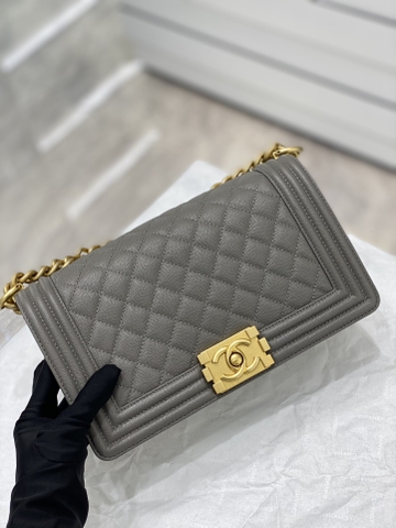 TÚI CHANEL LEBOY CAVIAR GREY DA HAAS 25