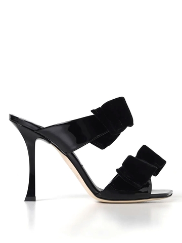 GIÀY JIMMY CHOO Black heeled sandals shoes