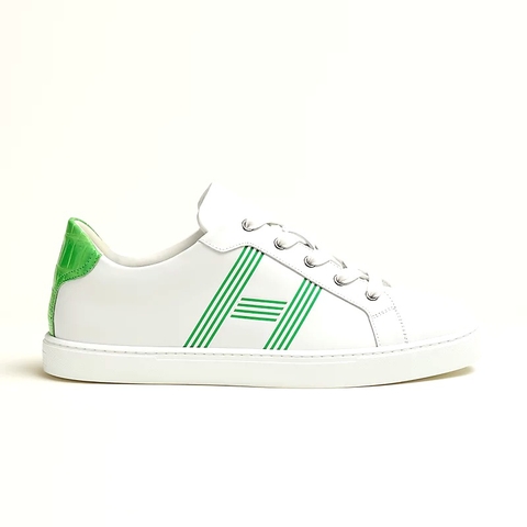 GIÀY HERMES Avantage sneaker Blanc Vert Flash