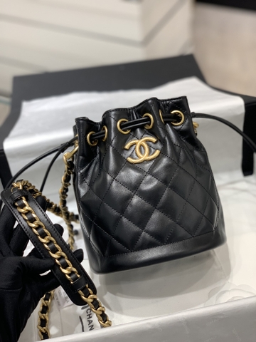 TÚI CHANEL 21 BLACK LAMBSKIN DA HAAS