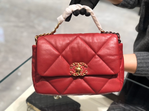 TÚI CHANEL 19 LAMBSKIN RED DA HAAS