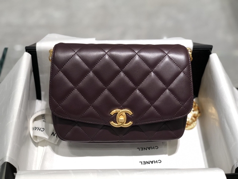 TÚI CHANEL COCO LAMBSKIN PLUM DA HAAS