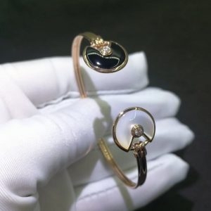 Vòng tay Cartier Amulette De Cartier Xà cừ Mã não kim cương vàng hồng 18K