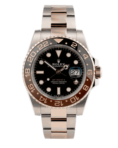 Đồng hồ Rolex GMT-II Rootbeer Black Dial mặt số màu đen