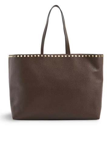TÚI VALENTINO GARAVANI Rockstud grained-leather tote bag