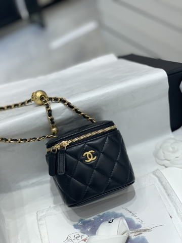 TÚI CHANEL Box black đen da HAAS