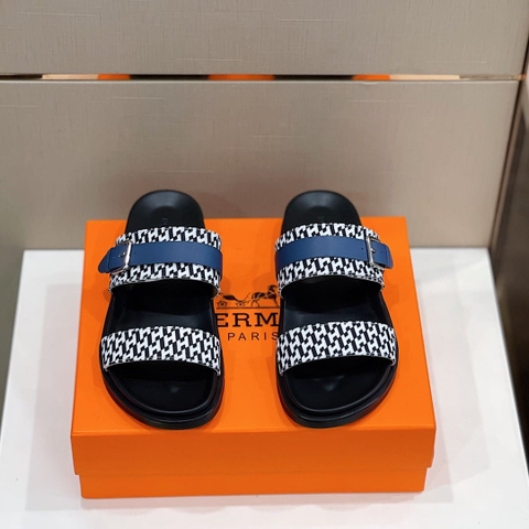 DÉP HERMES BLUE H SANDAL AAA