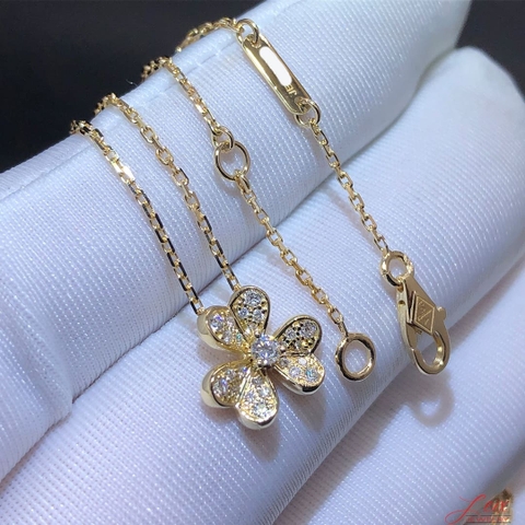 Mặt dây chuyền Mini Frivole bằng vàng vàng 18k Van Cleef & Arpels 0,21 carat kim cương 18K  (Liên hệ để biết giá)