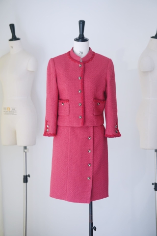 BỘ ĐỒ COCO CHANEL SET PINK JACQUARD PARTY High Classy
