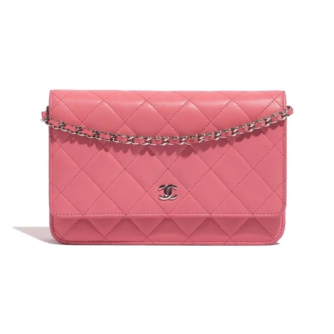 TÚI Chanel Wallet On Chain Lamb Pink WOC