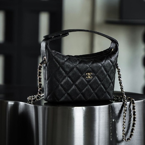 TÚI CHANEL 25C CAVIAR HAAS TOP QUALITY MÀU ĐEN