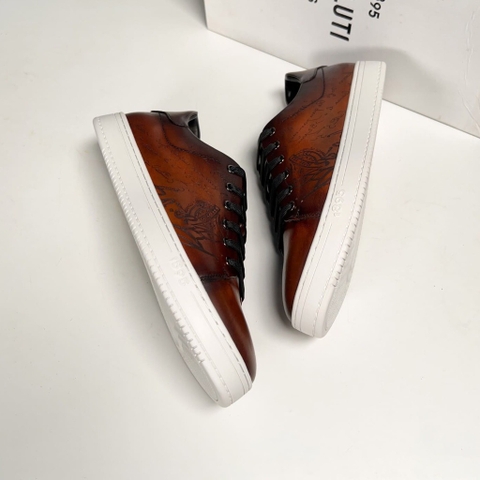 GIÀY BERLUTI SPORT BROWN HANDMADE TOP QUALITY SHOES AAA