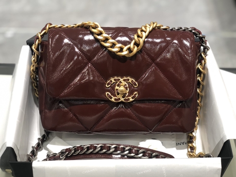 TÚI CHANEL 19 LAMBSKIN MAROON DA HAAS