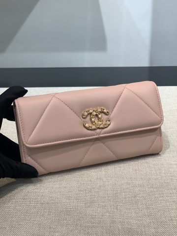 TÚI CHANEL 19 MINI LAMBSKIN PINK HỒNG DA HAAS