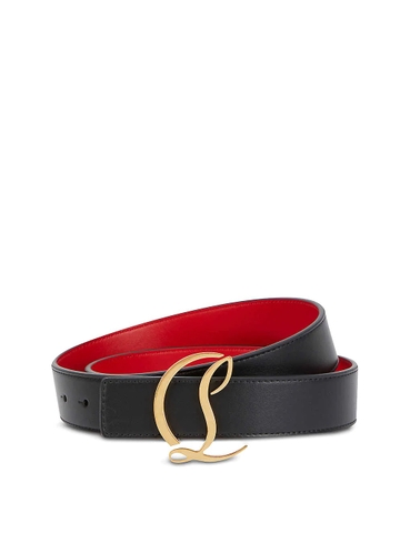 DÂY LƯNG CHRISTIAN LOUBOUTIN Logo-buckle leather belt