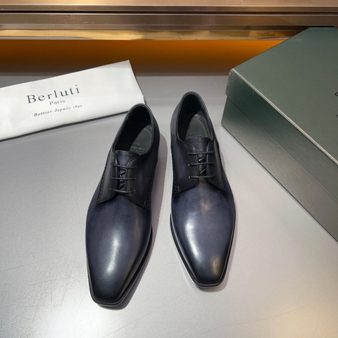 GIÀY BERLUTI BUSINESS GRAY HANDMADE TOP QUALITY SHOES AAA