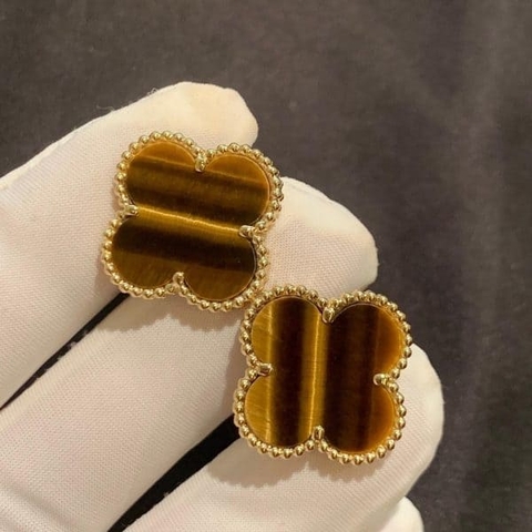 Hoa tai Van Cleef & Arpels Vàng vàng 18K Tiger's Eye Magic Alhambra 18K  (Liên hệ để biết giá)