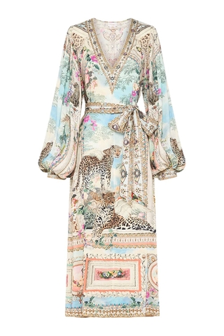 VÁY CAMILLA LEOPARD PRINT LONG PARTY High Classy