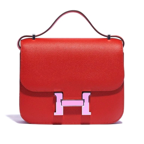 TÚI Hermès Constance 18 Epsom Rouge De Coeur Mauve Silvestre