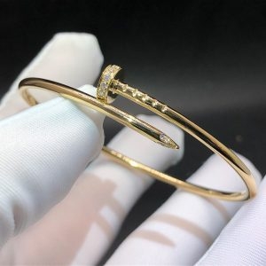 Vòng tay Cartier Juste un Clou Kim cương vàng hồng 18K