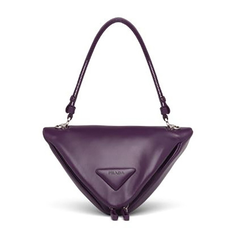 TÚI PRADA Padded Nappa Leather Handbag-Purple