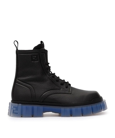 GIÀY FENDI FORCE BLACK LEATHER BOOTS
