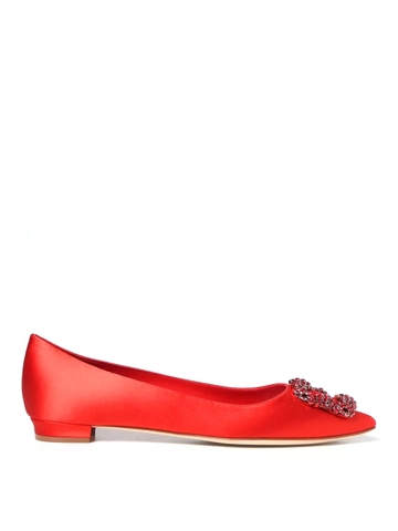 GIÀY MANOLO BLAHNIK Red ballet shoes